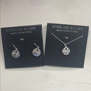 Belk Silver Sterling Earrings and Necklace Set